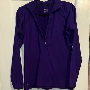 Nike Women's Purple Half-Zip Sweatshirt